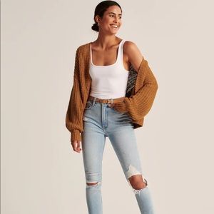Abercrombie and Fitch Puff Sleeve Cardigan